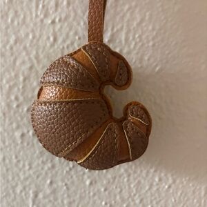 Brown Croissant Keychain charms